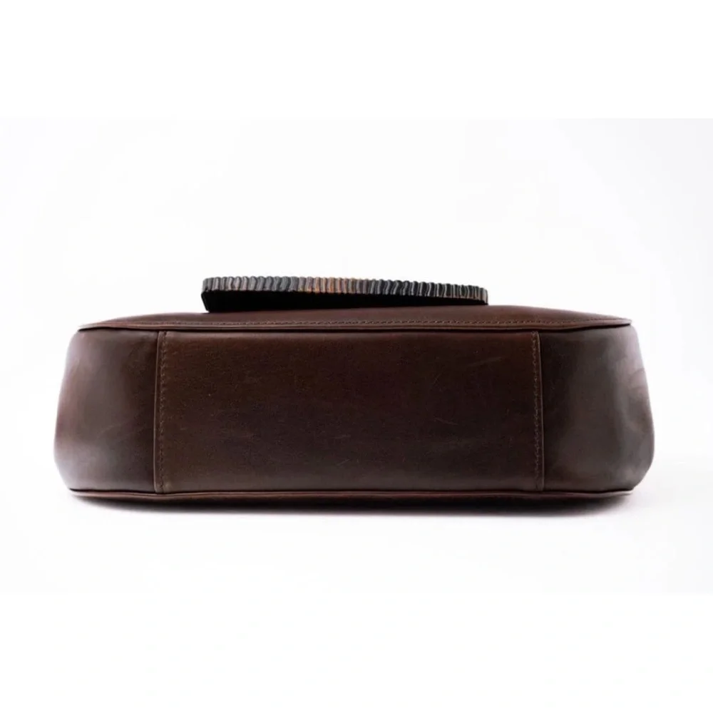 Gucci Tom Ford Era Brown Leather Shoulder Bag - Picture 10 of 13